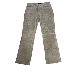 Jou Jou Skins Vintage Khaki Suede Leather Pants Size 9/10